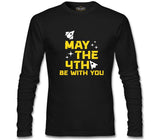 May the Fourth with Ships and Stars Black Men's Sweatshirt