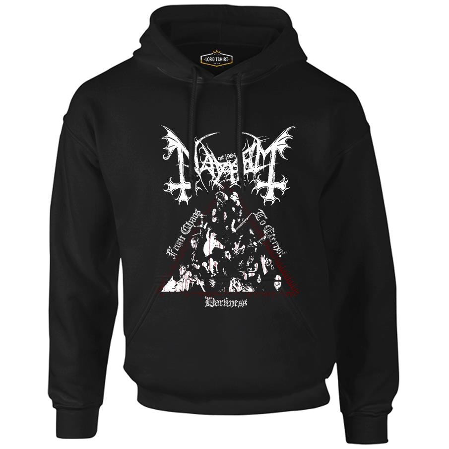 Mayhem - From Chaos to Eternal Darkness Black Men's Zipperless Hoodie