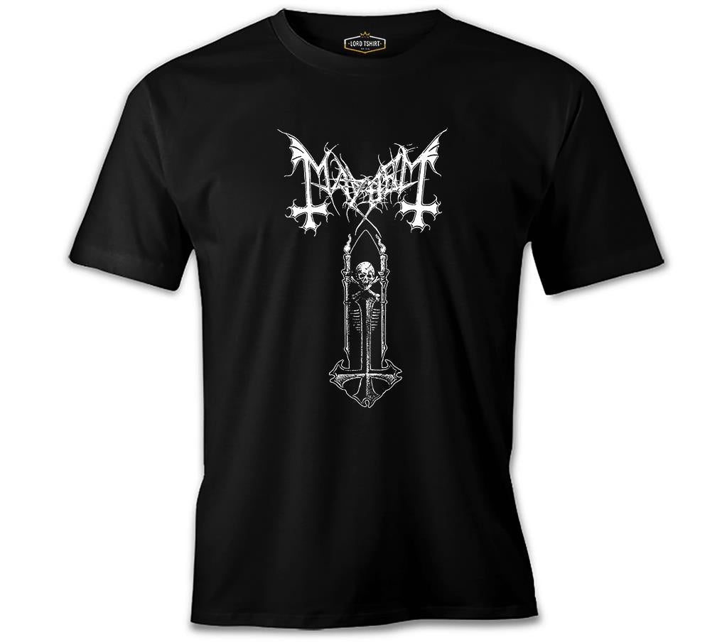 Mayhem Gate Skull Siyah Erkek Tshirt