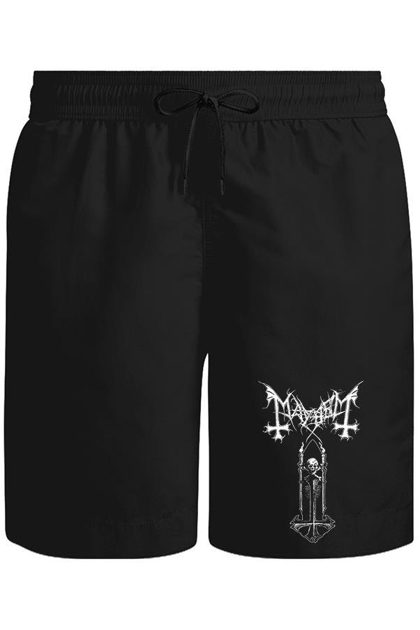 Mayhem Gate Skull Unisex Siyah Şort