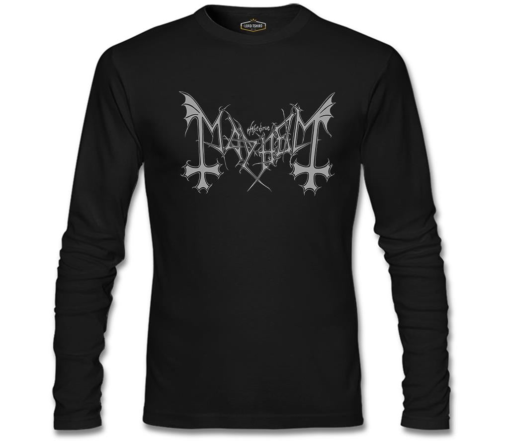 Mayhem - Logo Gray Black Men's Sweatshirt 