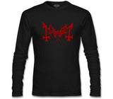 Mayhem - Logo Kırmızı Siyah Erkek Sweatshirt