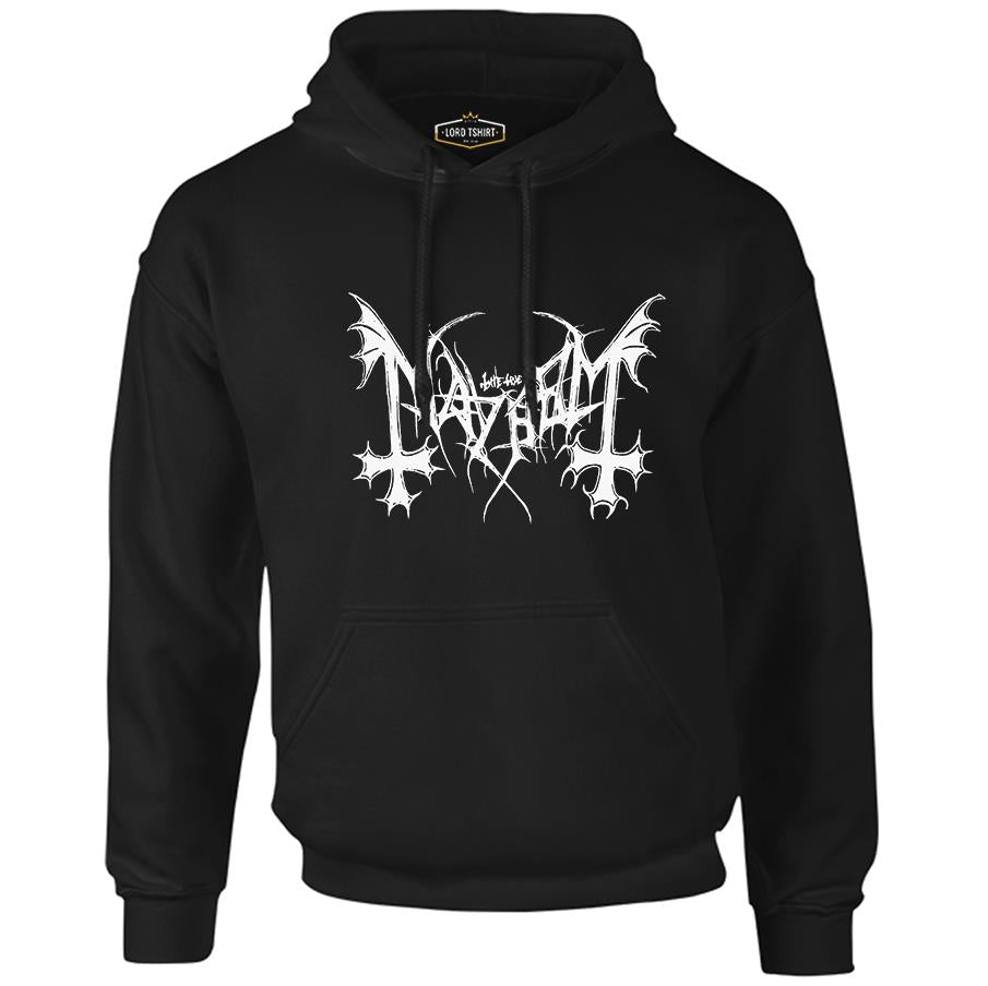 Mayhem - Logo Siyah Erkek Fermuarsız Kapşonlu