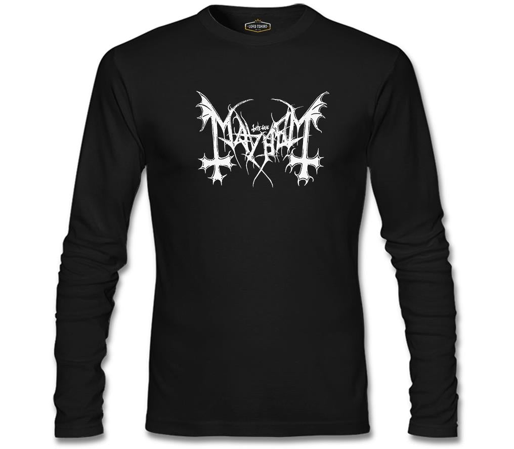 Mayhem - Logo Siyah Erkek Sweatshirt