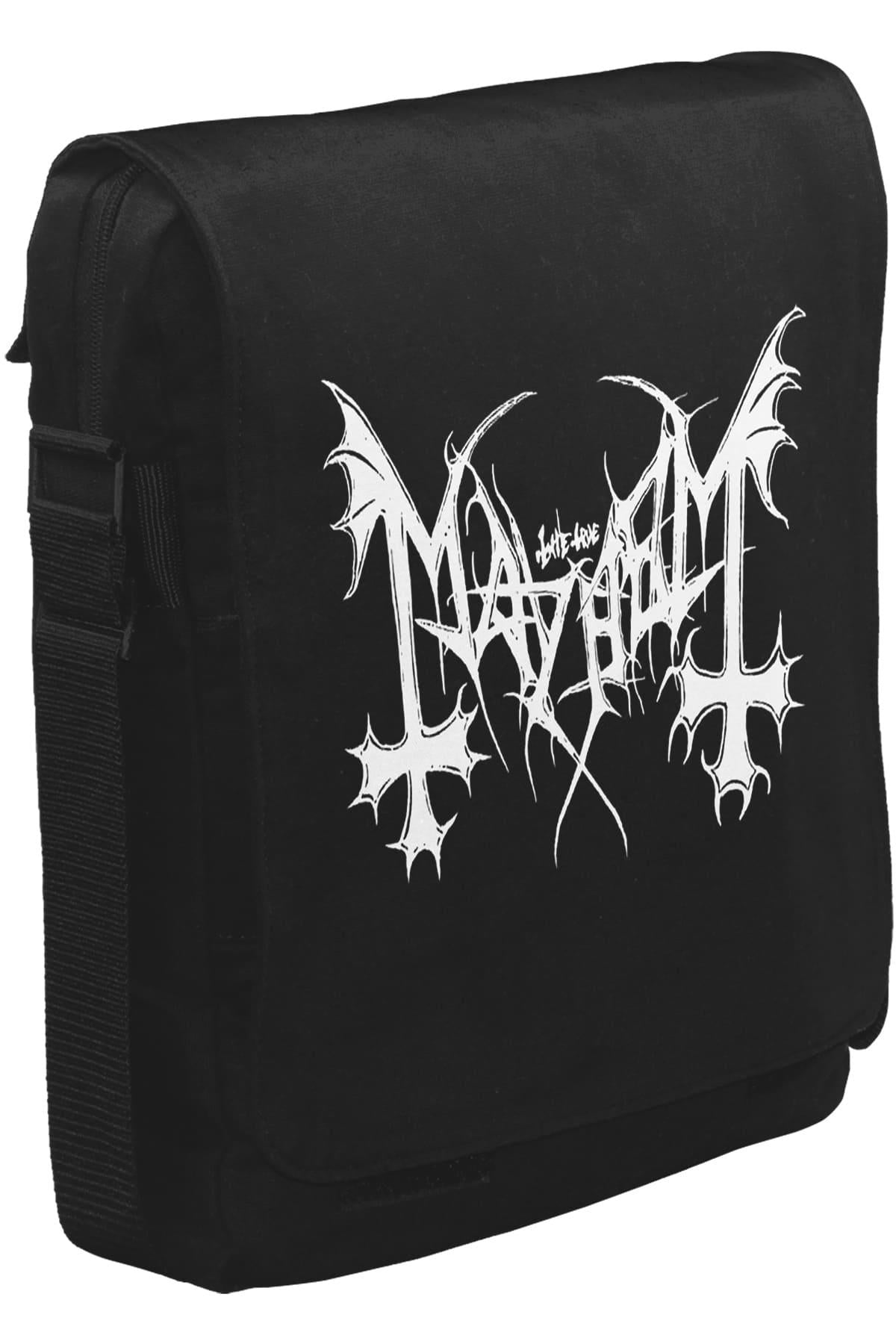 Mayhem - Logo Unisex Siyah Postacı Çanta