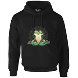 Meditating Frog Black Men's Zipperless Hoodie