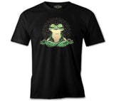 Meditating Frog Siyah Erkek Tshirt