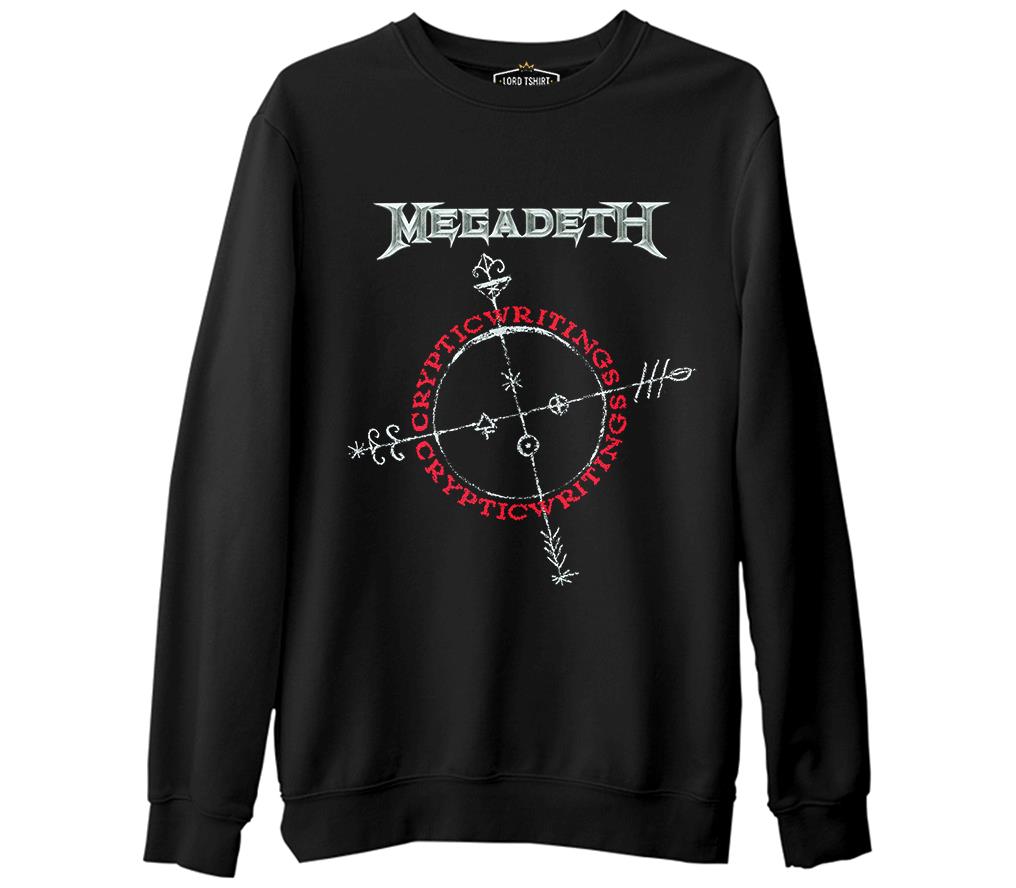 Megadeth - Cryptic Writings  Siyah Erkek Kalın Sweatshirt