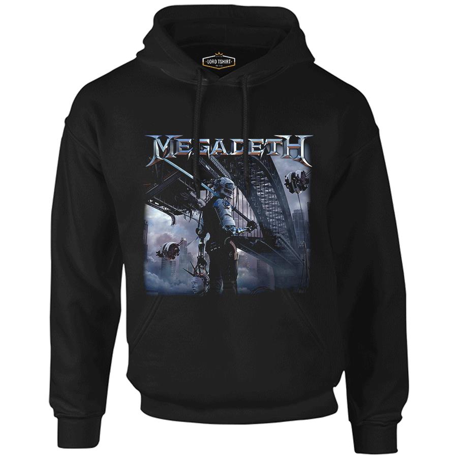 Megadeth - Dystopia Siyah Erkek Fermuarsız Kapşonlu