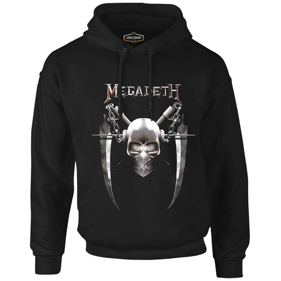 Megadeth - Vic 6 Siyah Erkek Fermuarsız Kapşonlu