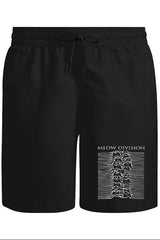 Meow Division Unisex Siyah Şort