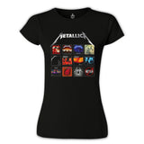 Metallica - Album Covers Siyah Kadın Tshirt
