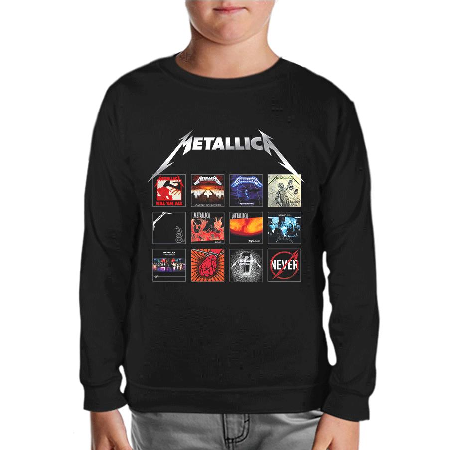 Metallica - Album Covers Black Kids Sweatshirt