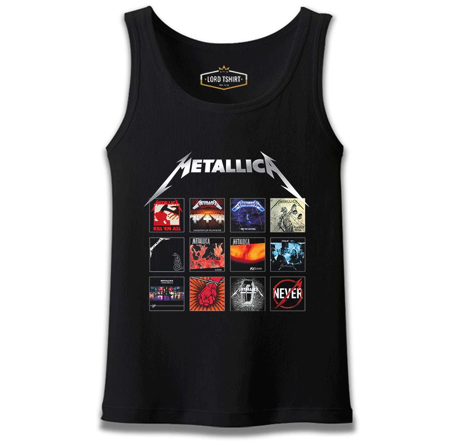 Metallica - Album Covers Siyah Erkek Atlet