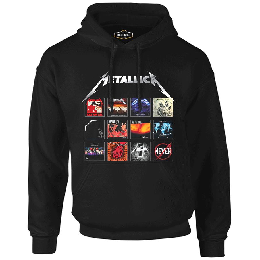 Metallica - Album Covers Black Men's Zipperless Hoodie