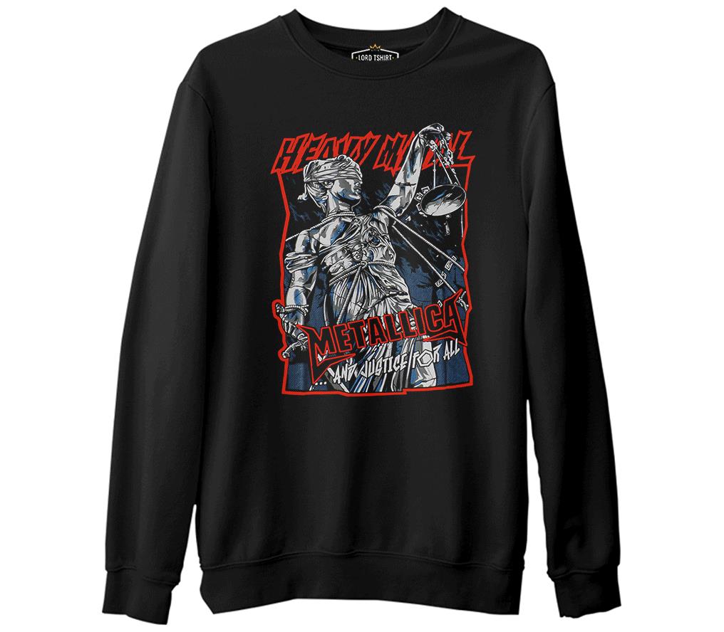 Metallica - And Justice For All  Siyah Erkek Kalın Sweatshirt