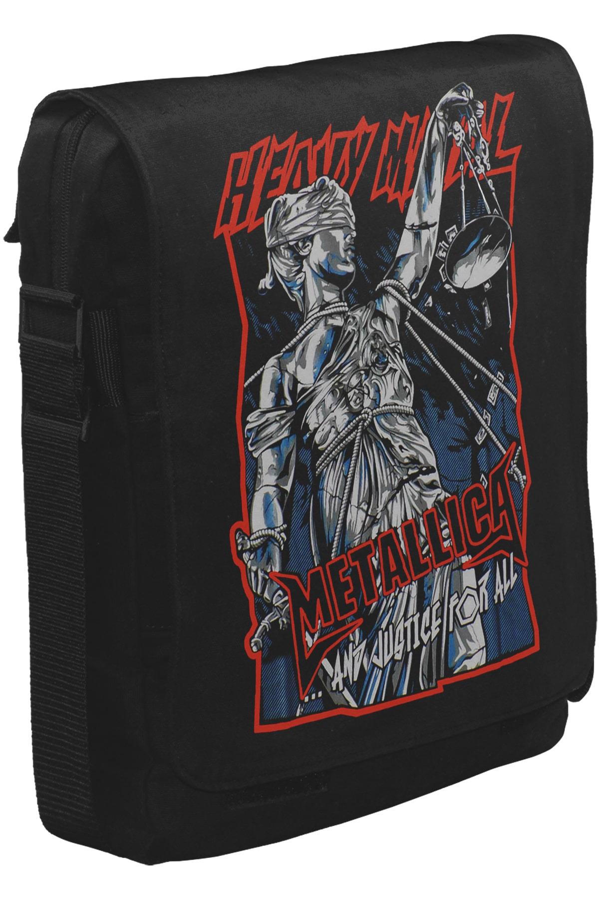 Metallica - And Justice For All Unisex Siyah Postacı Çanta