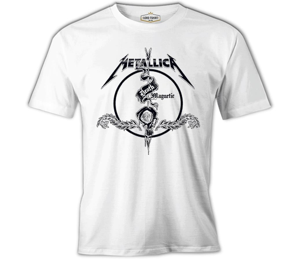 Metallica - Death Magnetic Beyaz Erkek Tshirt