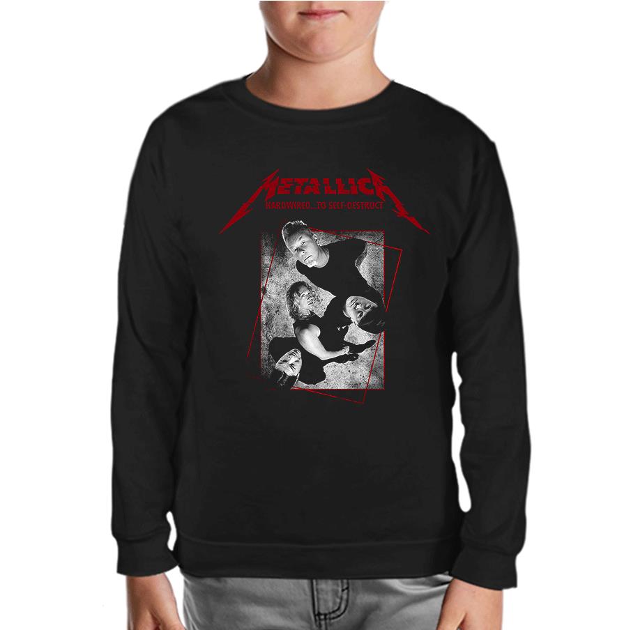 Metallica - Grup Elemanları High Siyah Çocuk Sweatshirt