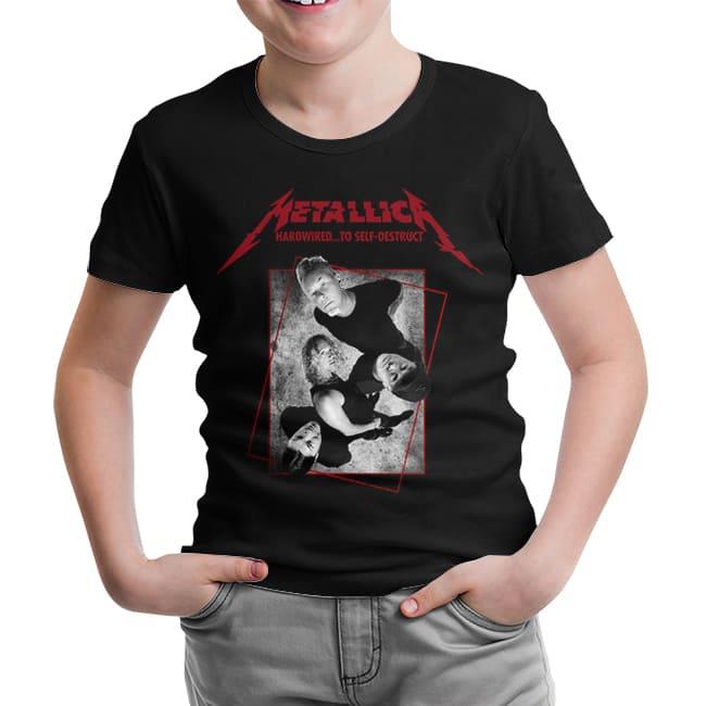 Metallica - Grup Elemanları High Siyah Çocuk Tshirt