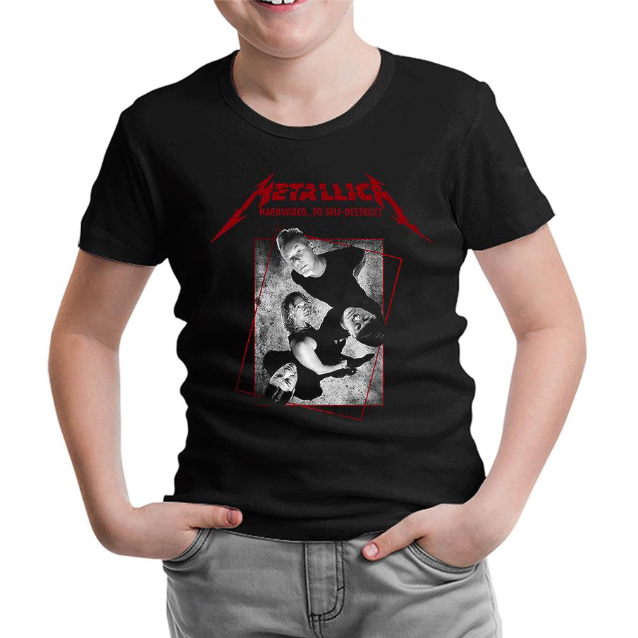 Metallica - Grup Elemanları High Siyah Çocuk Tshirt