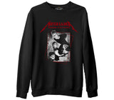 Metallica - Grup Elemanları High Siyah Erkek Kalın Sweatshirt