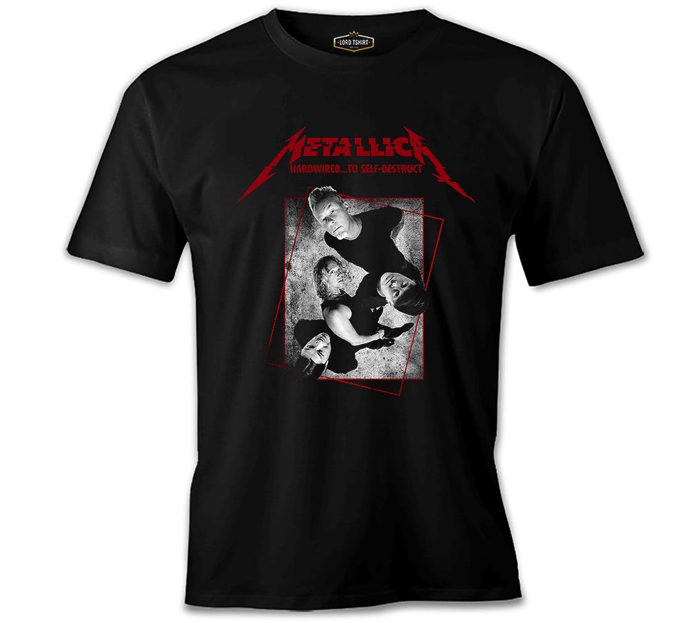 Metallica - Grup Elemanları High Siyah Erkek Tshirt