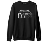 Metallica - Grup Elemanları Wall Siyah Erkek Kalın Sweatshirt