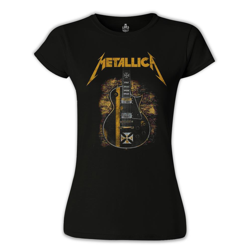 Metallica - Guitar in Sand Siyah Kadın Tshirt