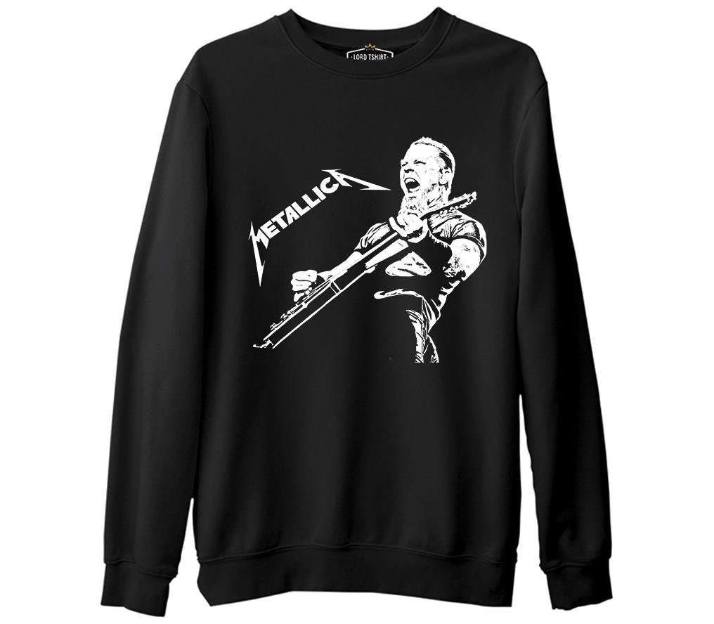 Metallica - James Band Siyah Erkek Kalın Sweatshirt