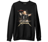 Metallica - James Concert  Siyah Erkek Kalın Sweatshirt