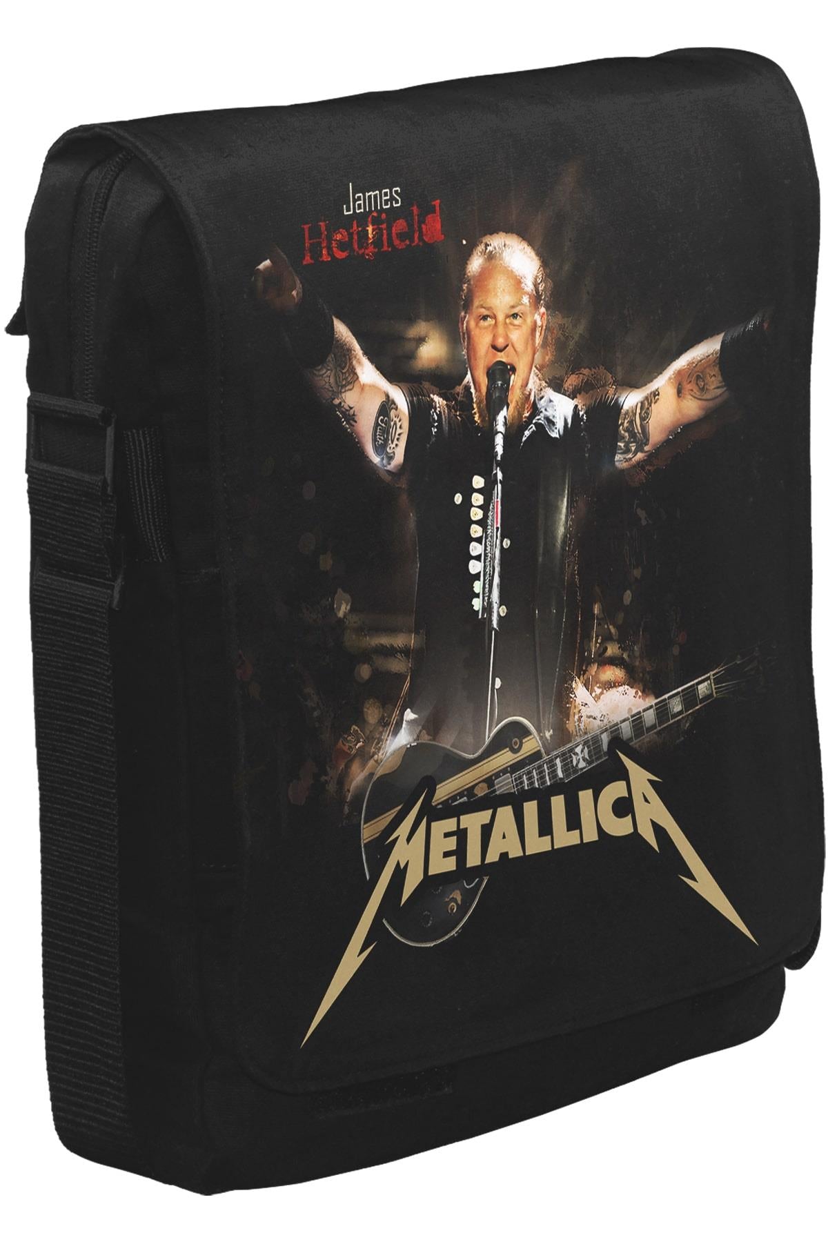 Metallica - James Concert Unisex Siyah Postacı Çanta