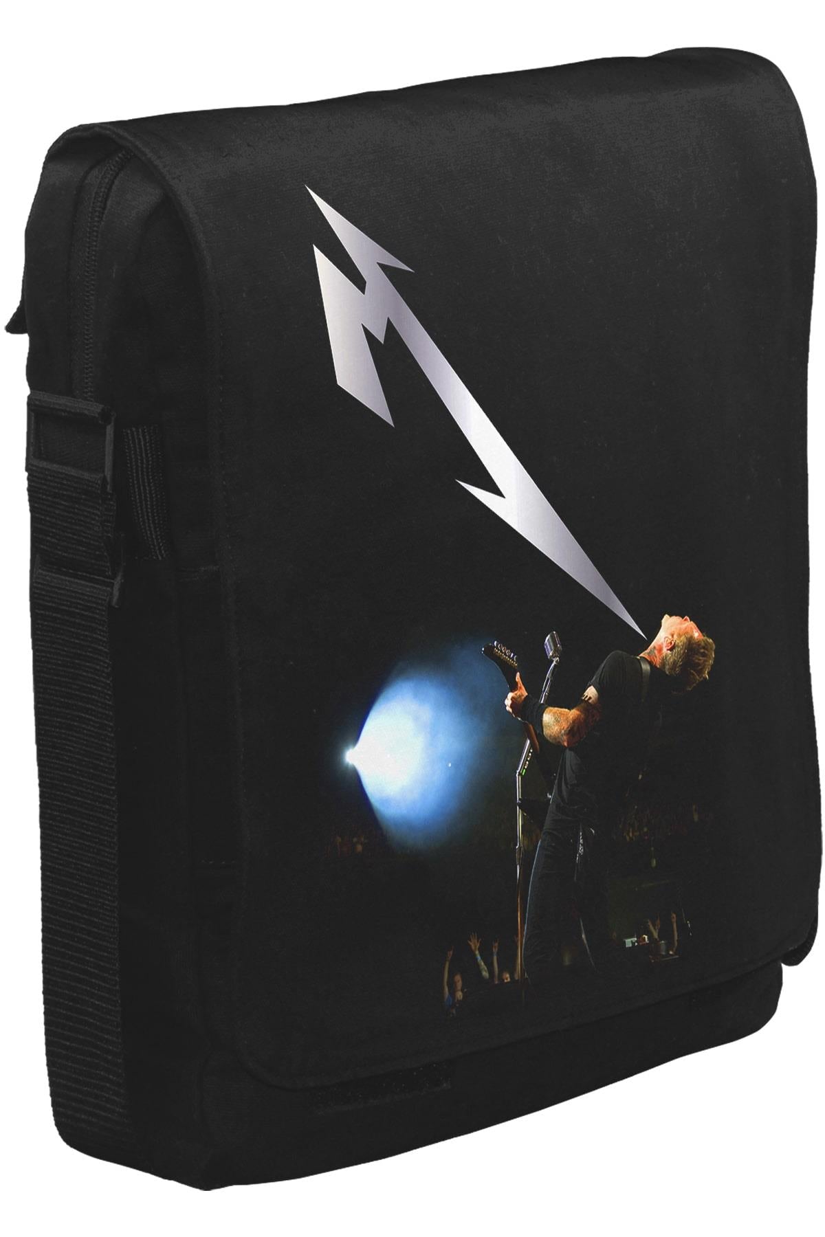 Metallica - James Light Unisex Siyah Postacı Çanta