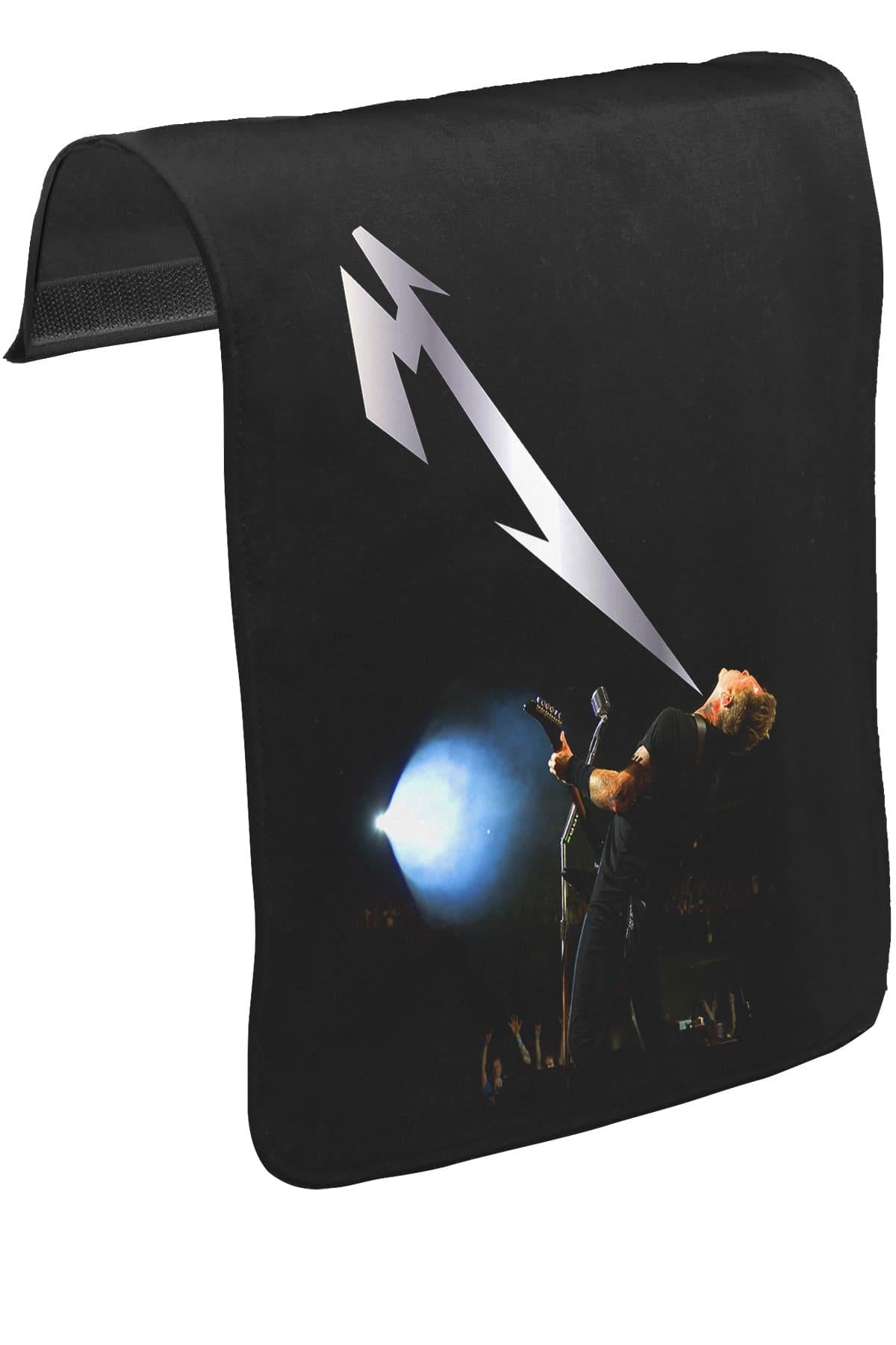 Metallica - James Light Unisex Siyah Tak-Çıkar Postacı Çanta Kapağı CK-116