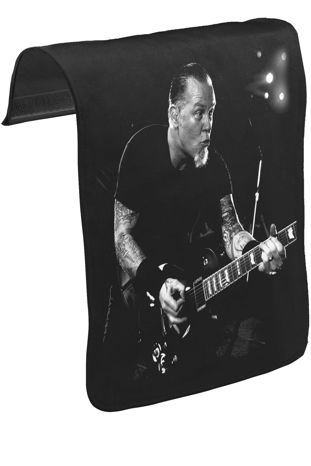 Metallica - James Solo Unisex Siyah Tak-Çıkar Postacı Çanta Kapağı CK-785