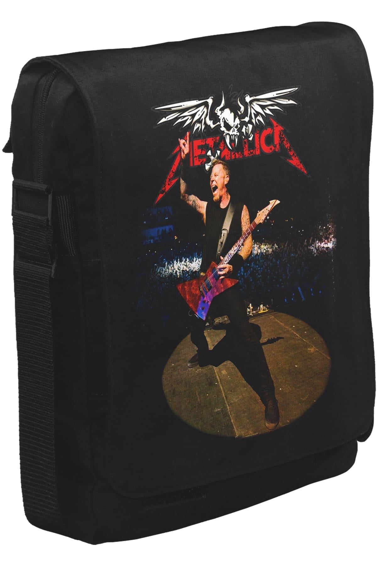 Metallica - James Unisex Siyah Postacı Çanta