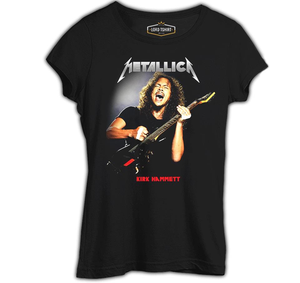 Metallica - Kirk Hammett Siyah Kadın Tshirt