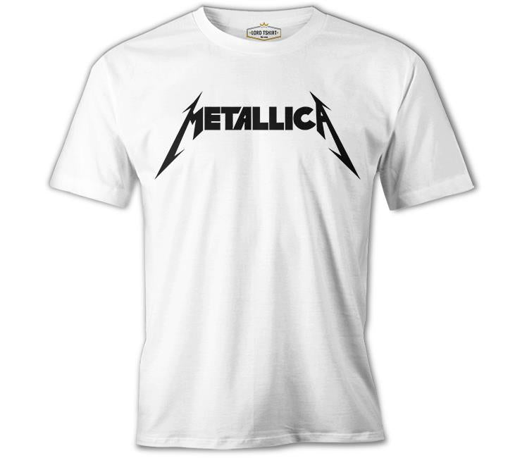 Metallica Logo II White Men's Tshirt