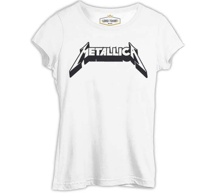 Metallica Logo - Stroke White Women's Tshirt