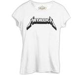 Metallica Logo - Stroke Beyaz Kadın Tshirt