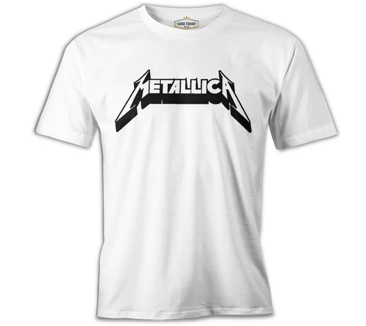 Metallica Logo - Stroke White Men's Tshirt