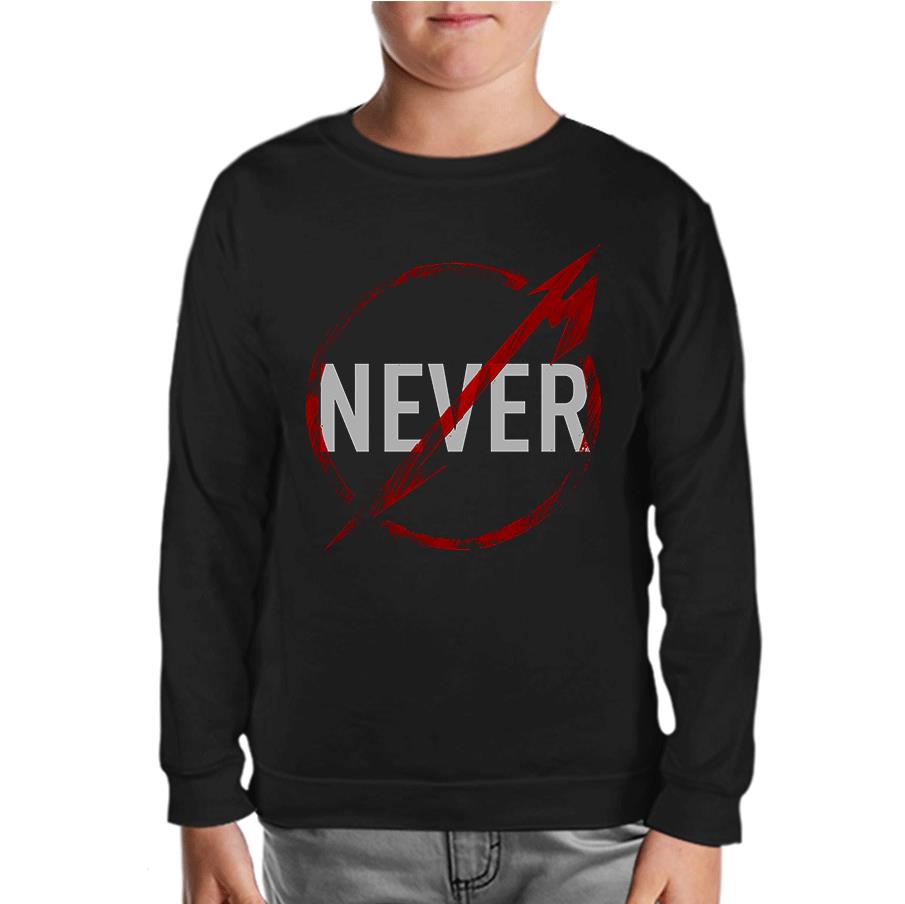 Metallica - Never Logo Black Kids Sweatshirt