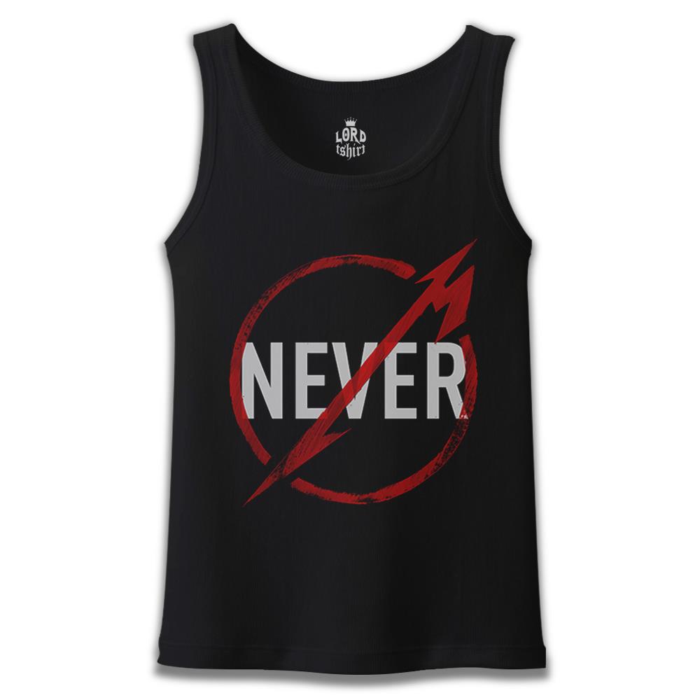 Metallica - Never Logo Siyah Erkek Atlet