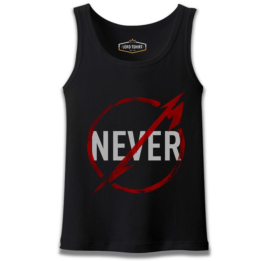 Metallica - Never Logo Siyah Erkek Atlet