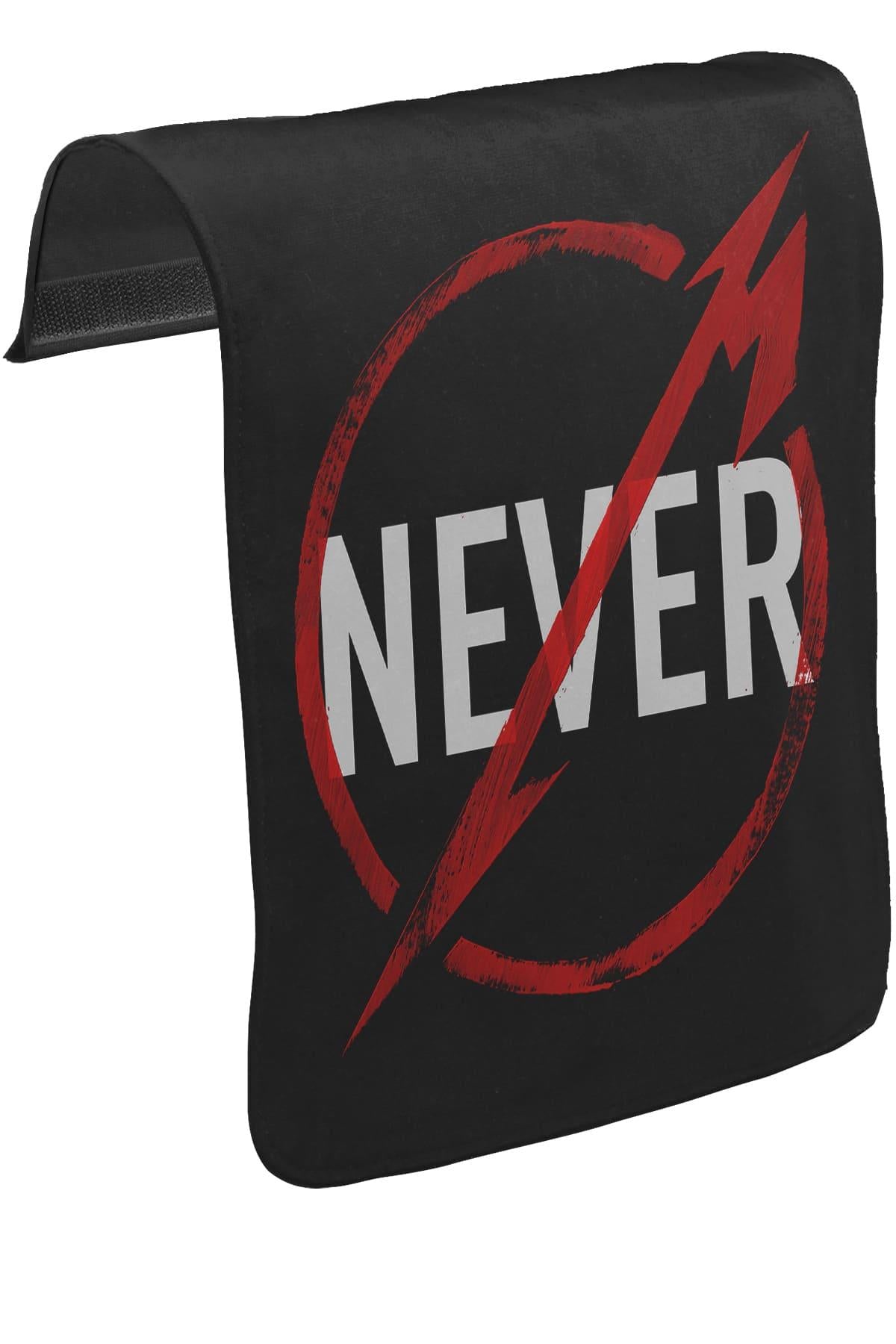 Metallica - Never Logo Unisex Siyah Tak-Çıkar Postacı Çanta Kapağı CK-879