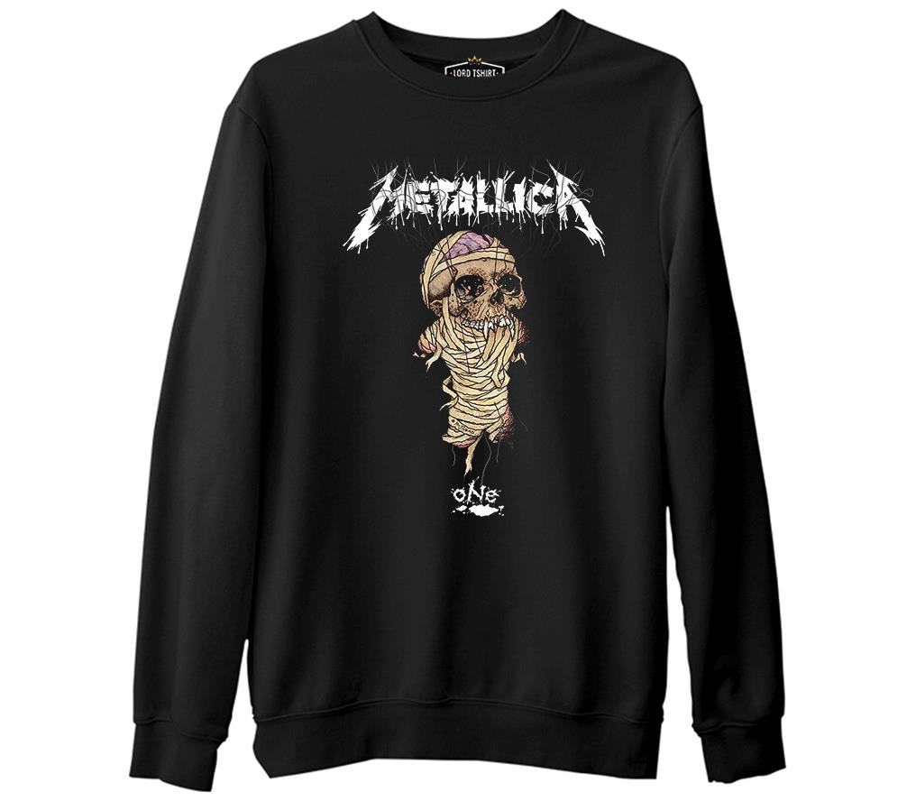 Metallica - One Siyah Erkek Kalın Sweatshirt