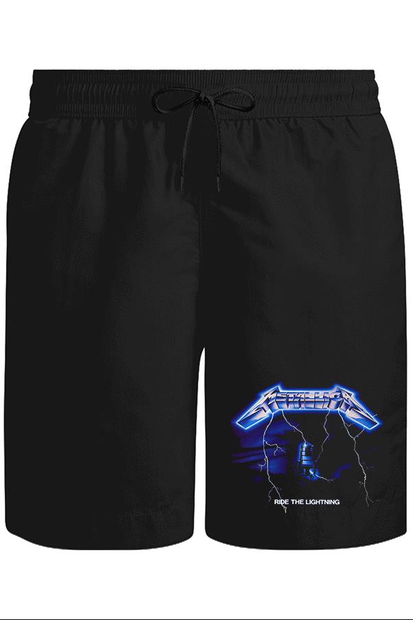 Metallica - Ride the Lightning Unisex Siyah Şort