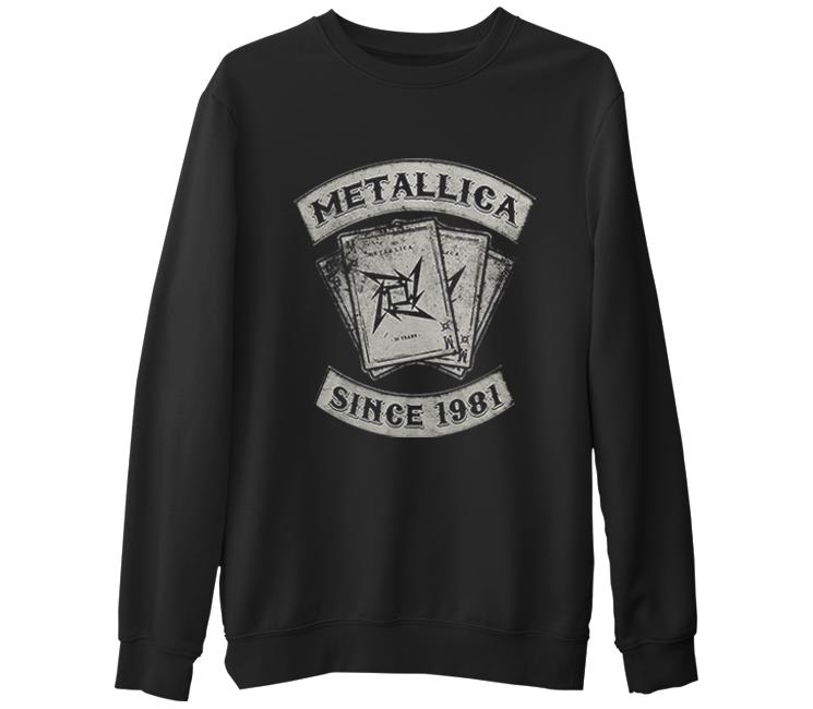 Metallica - Since 1981  Siyah Erkek Kalın Sweatshirt