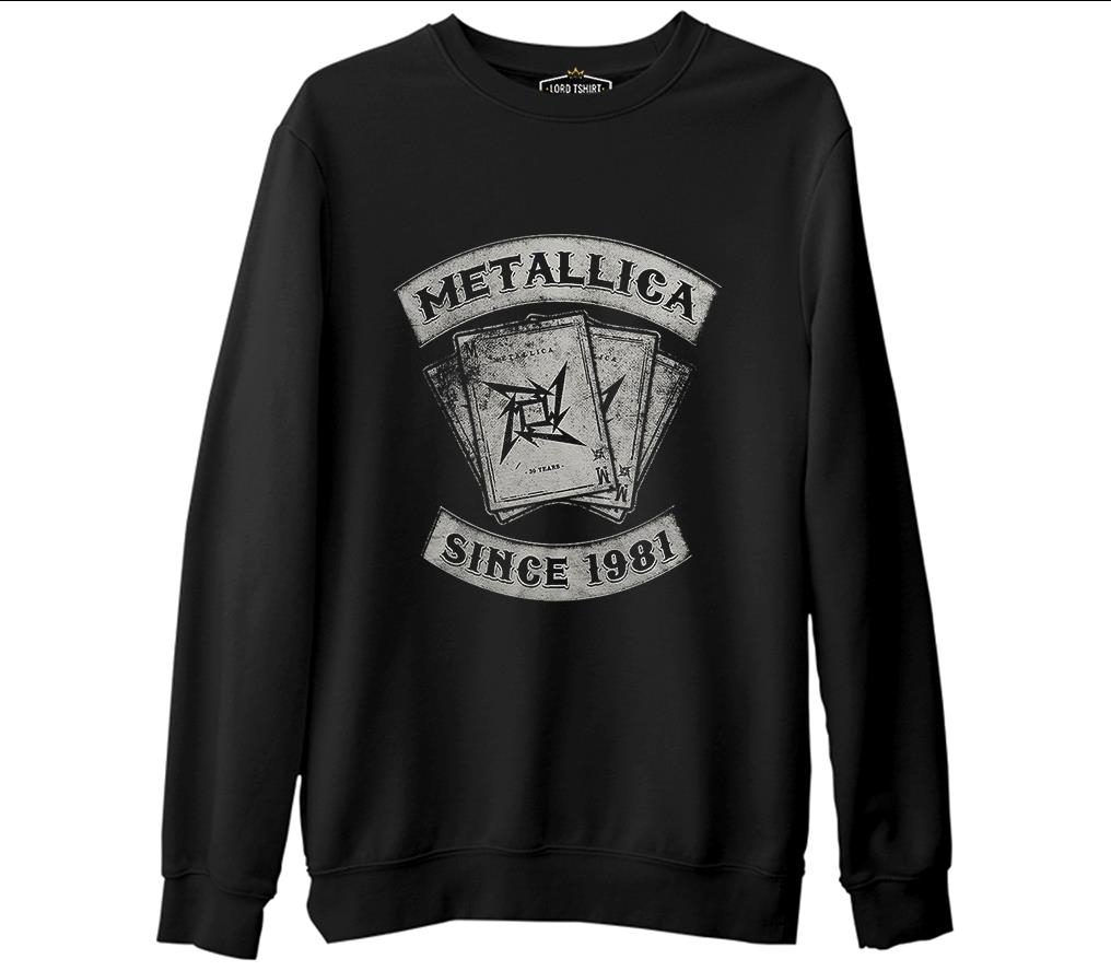 Metallica - Since 1981  Siyah Erkek Kalın Sweatshirt
