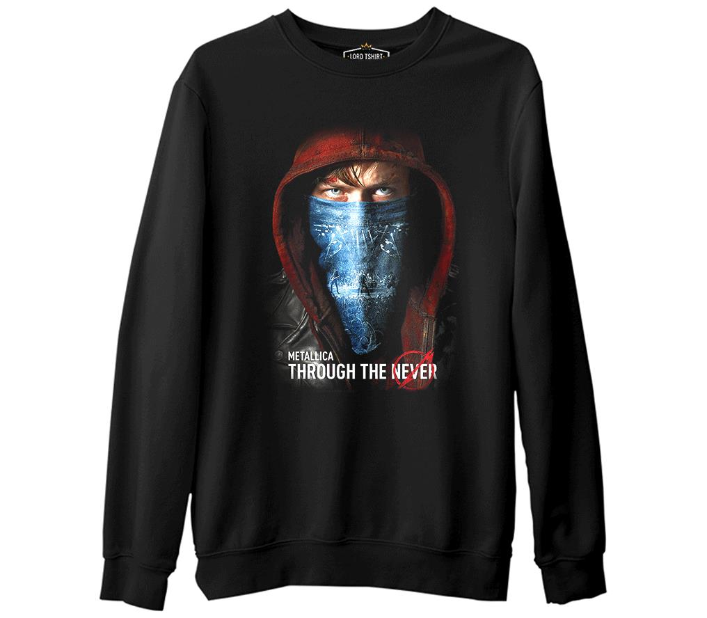 Metallica - Through The Never  Siyah Erkek Kalın Sweatshirt